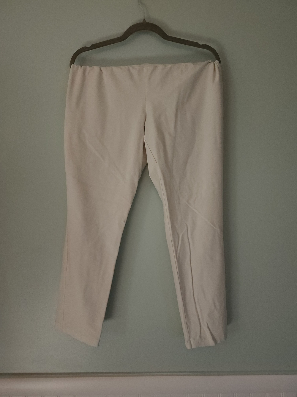 Eileen Fisher Cream Straight-Leg Pants